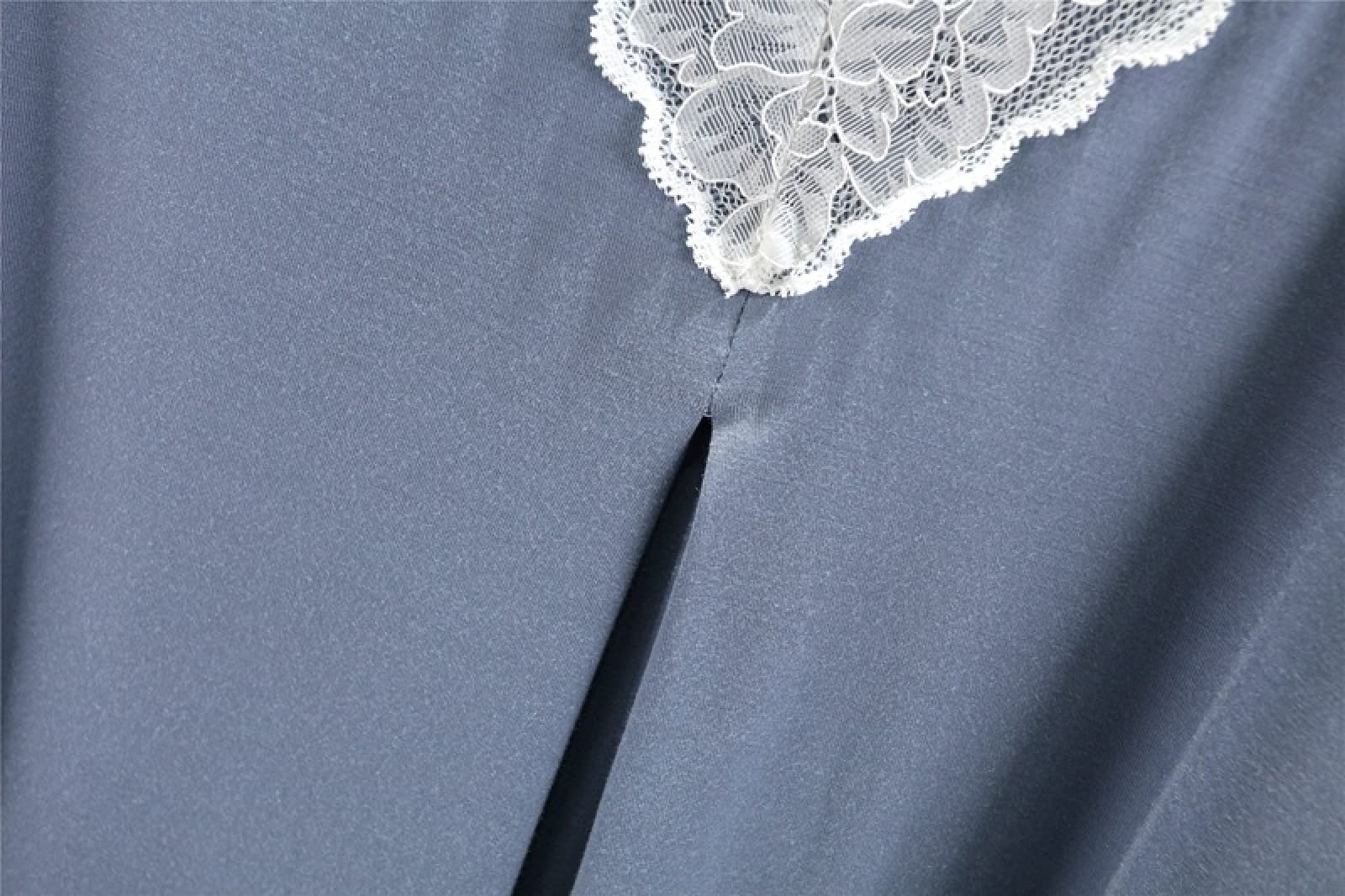 YAROVA Damen Pyjama-Setlose Spitze Kurzarm Lingere Nachthemd Hauskleidung Zweiteilige Loungewear Sommer V-Ausschnitt Damen Dünner Pyjama Anzug Nachthemd