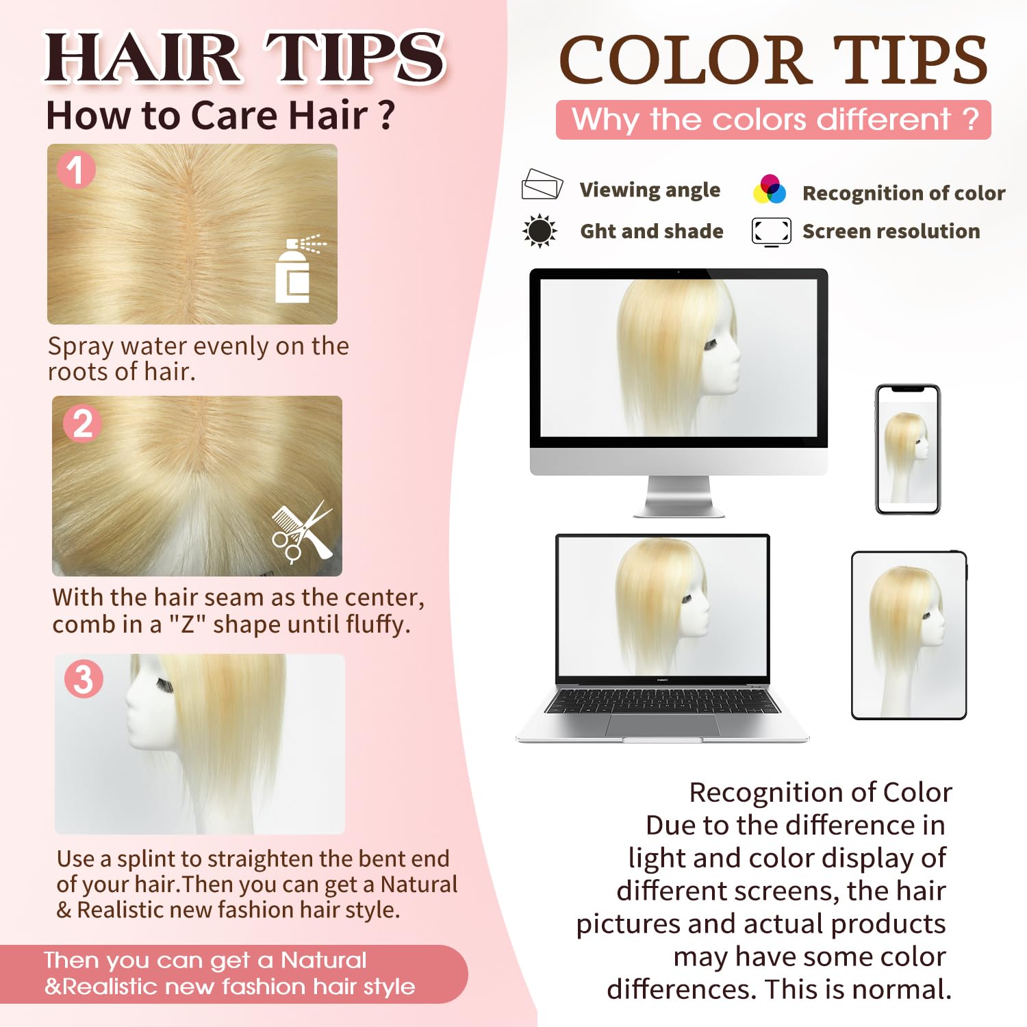 isheeny Human Hair Topper for Women, Clip in Short 14 Inch Blonde Hair Topper with Real Scalp, Small Lightweight Secure Hold Topper for Thinning Hair/Receding Hairline, Seamless Blend Daily Wear