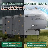Vista 5 de Umbrauto Cubierta para caravana de 5ª rueda de 28 a 31 pies, 7 capas superiores extra gruesa, cubierta de quinta rueda, impermeable, resistente al