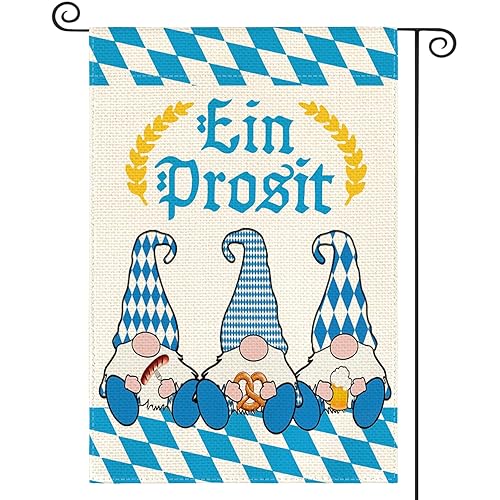 AVOIN colorlife Oktoberfest Ein Prosit Bavaria Garden Flag 12x18 Inch