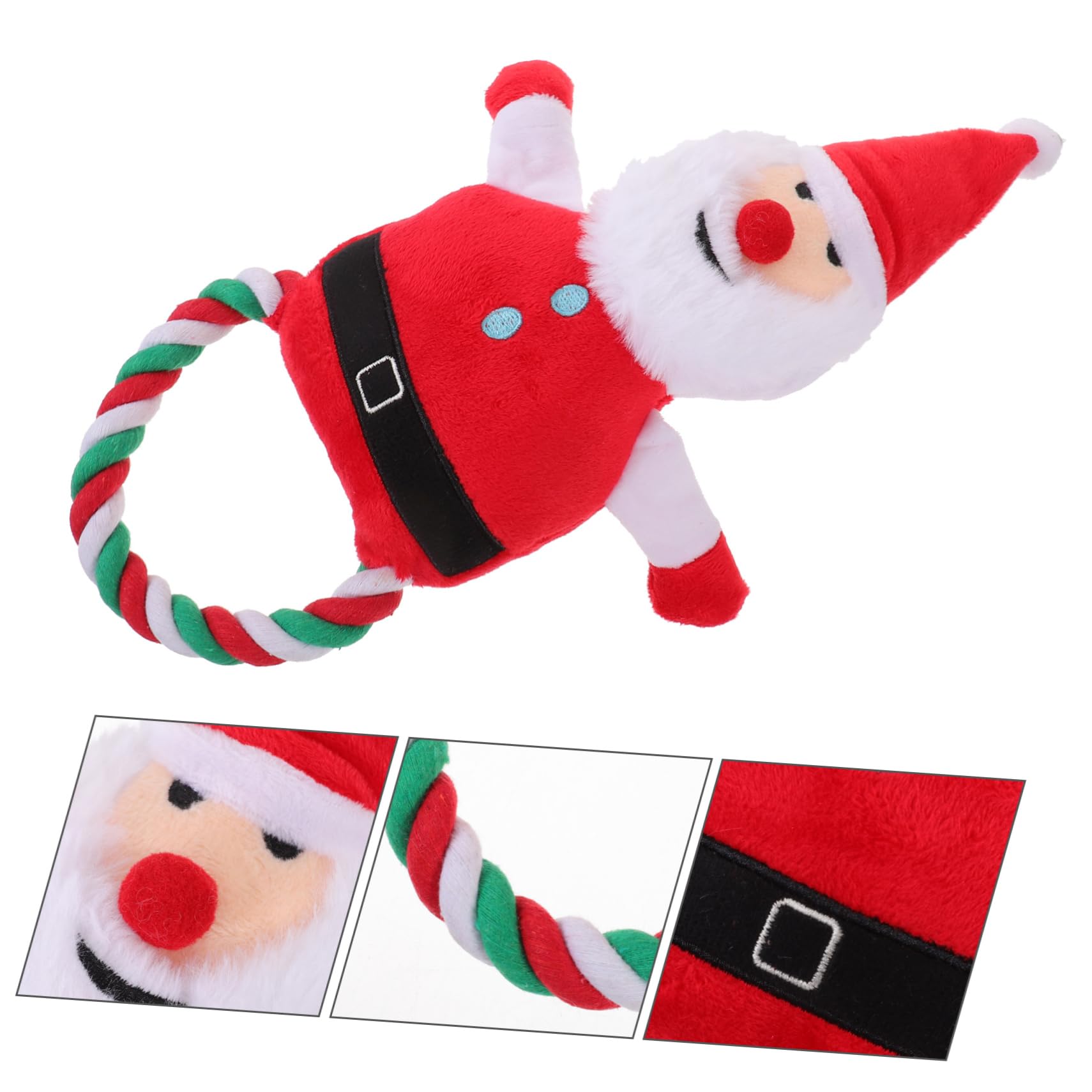Toddmomy 4pièces Jouet à Mâcher Interactif Forme De Père pour Chien Jouet avec Couineur pour Chiots Pendant De