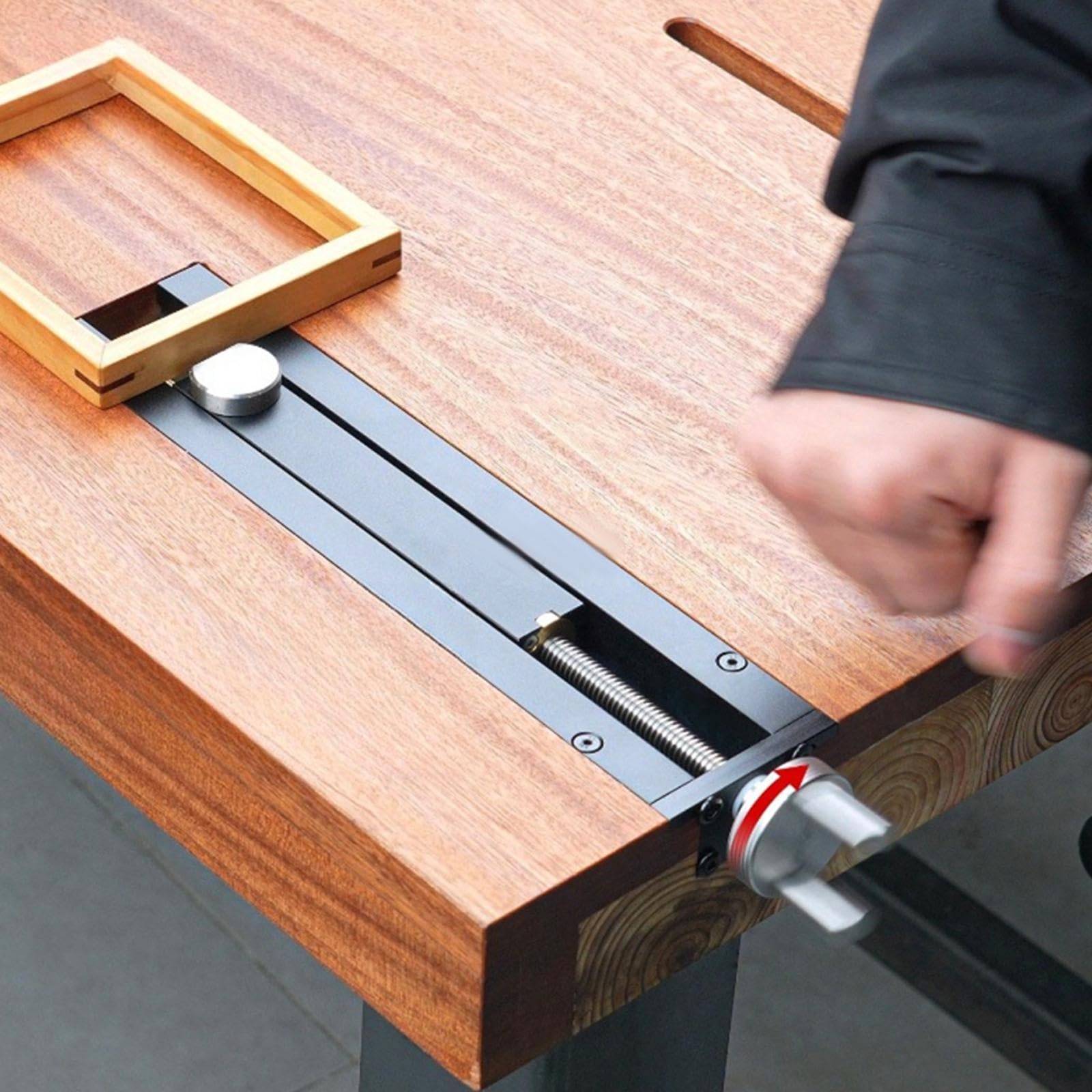 3 Piezas Workbench Tail Vise de Banco Cola de Banco Portátil de Instalación Rápida de Aleación de Aluminio Adecuada para Carpinteros y