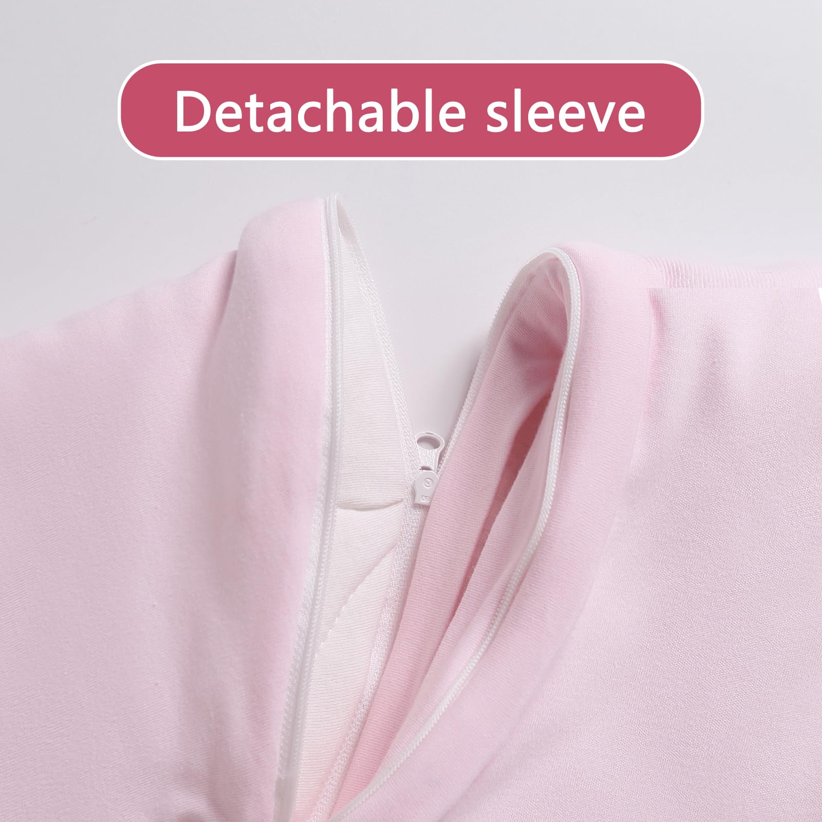 MIKAFEN Sacco nanna a maniche lunghe con piedi 3,5 tog invernale, per bambini - sacco nanna invernale con gambe - 100% cotone, Cervo rosa (18-36 mesi)