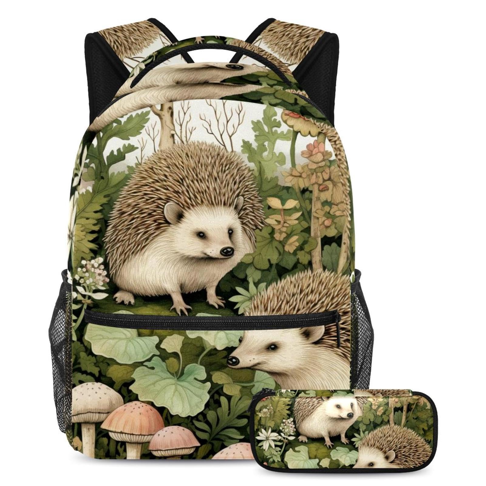 Ensemble cartable hérisson multicolore pour accompagner les premiers pas de votre enfant