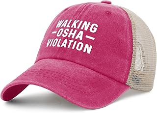 Hat for Womens Trendy OSHA Violator Hat Womens AllBlack Cycling Caps Funny Unique Gifts for Engineers