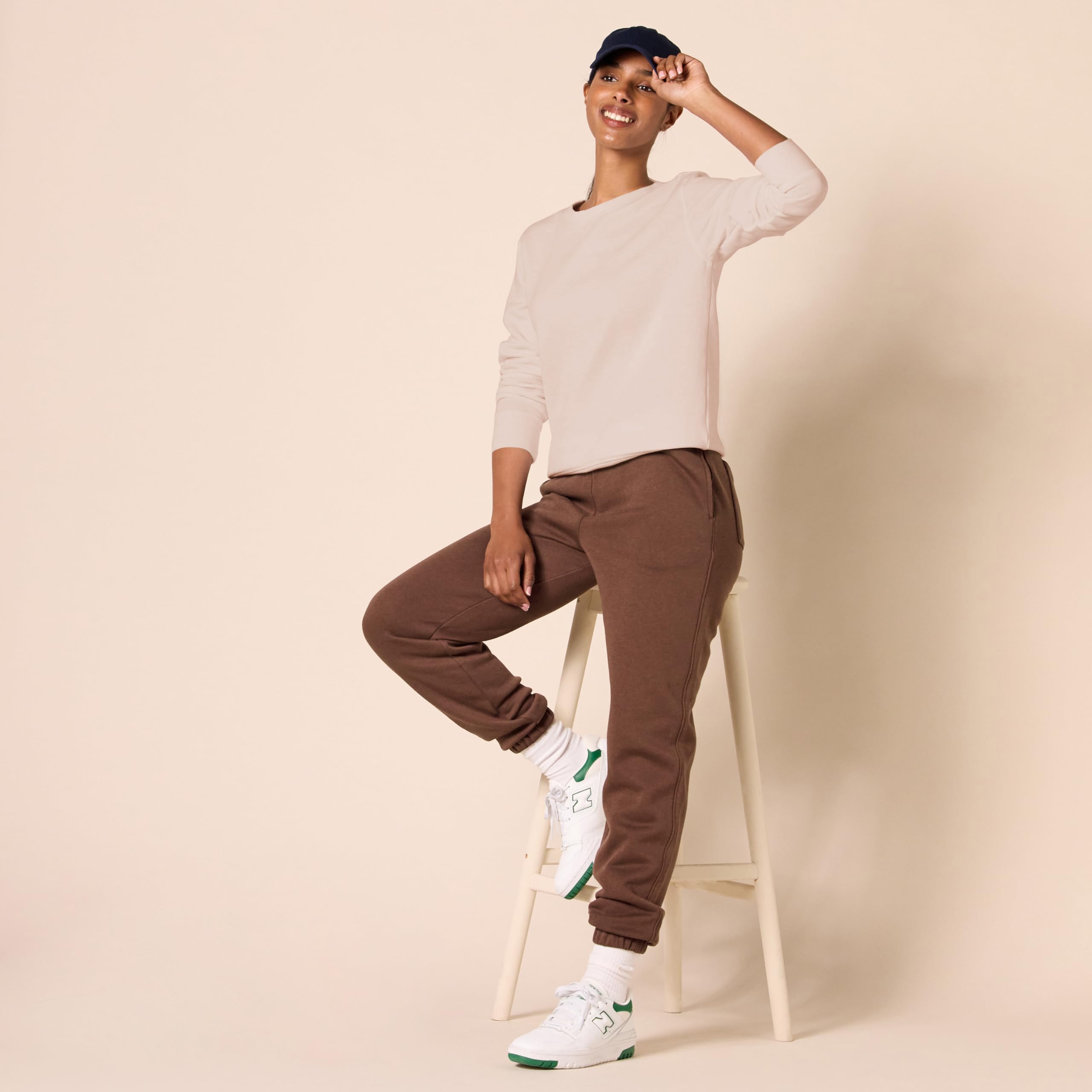 Amazon Essentials Felpa in Pile Girocollo (Disponibile in Taglie Forti) Donna