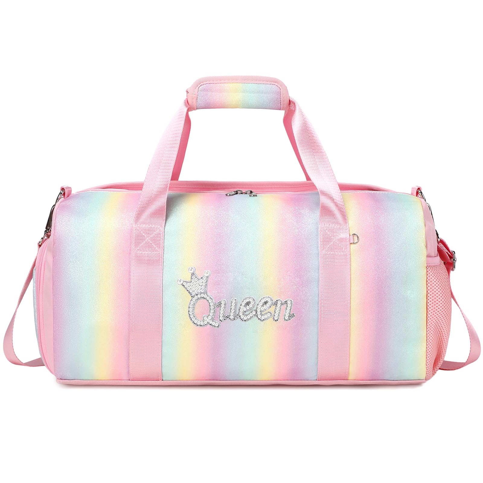 Kimwadalh - Bolsa de Deporte para niña, para niños, Bolsa de Baile, Bolsa de Fin de Semana para niños, Bolsa de Viaje, niña, Bolsa de Ballet, Bolsa de Gimnasia Bailarinas — view 13