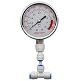 DIGITEN Water Pressure Gauge Meter 0-1.6MPa 0-220psi 1/4" f Reverse Osmosis System Pump¡