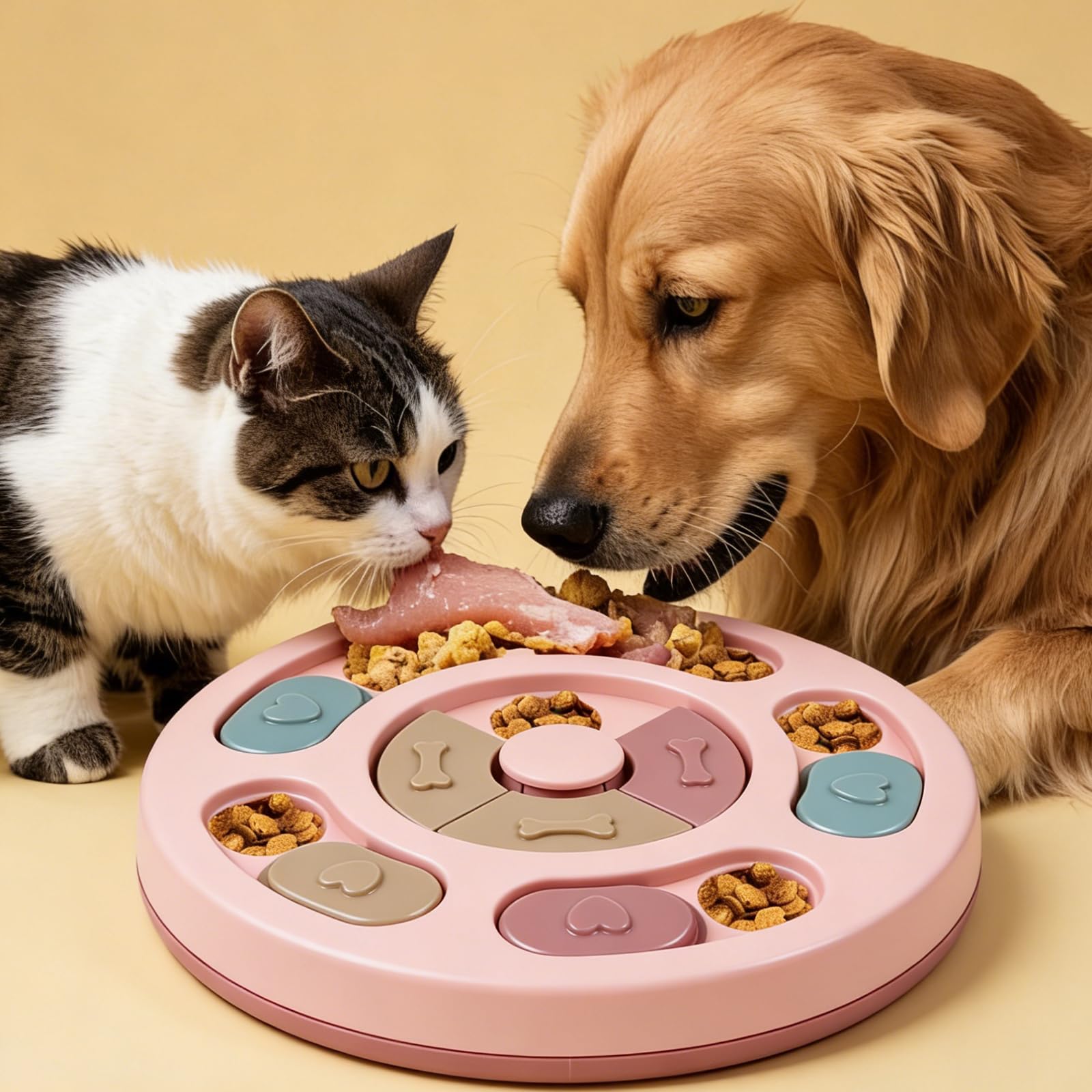 Giocattolo intelligente per cani, giocattolo per cani, giocattolo per gatti, intelligenza, giocattolo da mangiare per cani, lavabile, giocattolo per cani e gatti, rallentare interattivo, mangiare