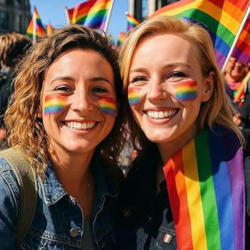 Amazon.com: Rainbow Pride Face Paint & 2 Sheets Nail Stickers – Gay Pride  Rainbow Flag Makeup Stick, Cosplay Face Body Paint for Pride Parades,  Festivals, Pride Month Celebrations, Cosplay, Party : Arts,