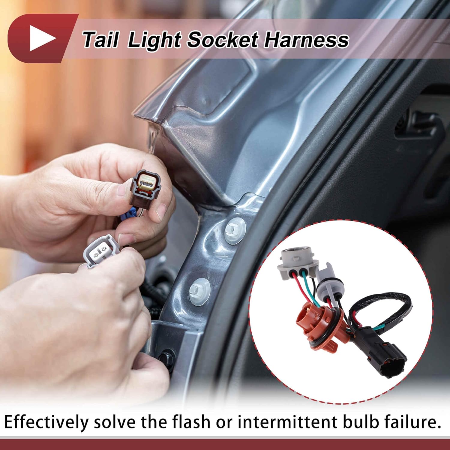 Tail Light Socket Wiring for Kia Sorento 2014-2015 No.924801U500 Lamp Bulb Pigtail Connector Harness