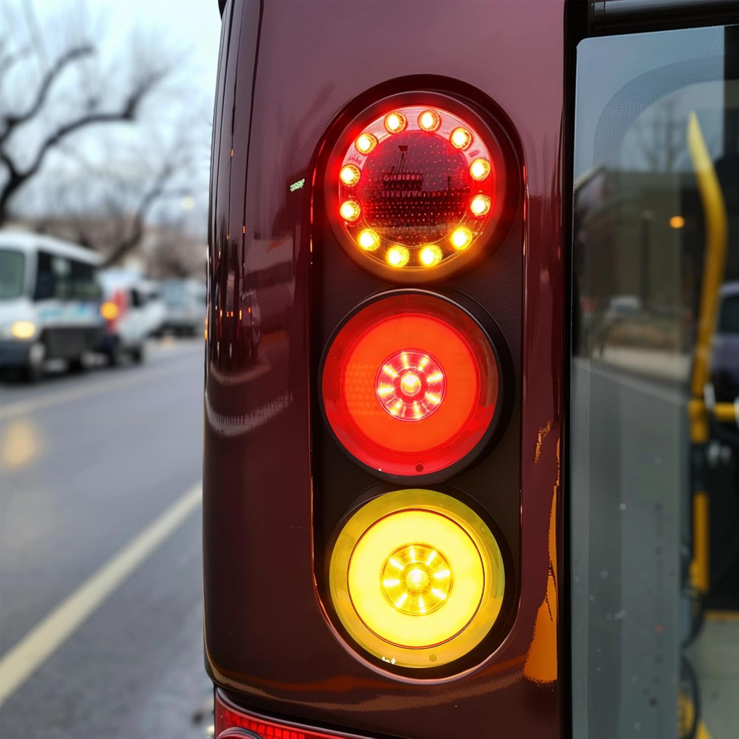 Ourbest Trailer Rear Tail Lights (2, Yellow)