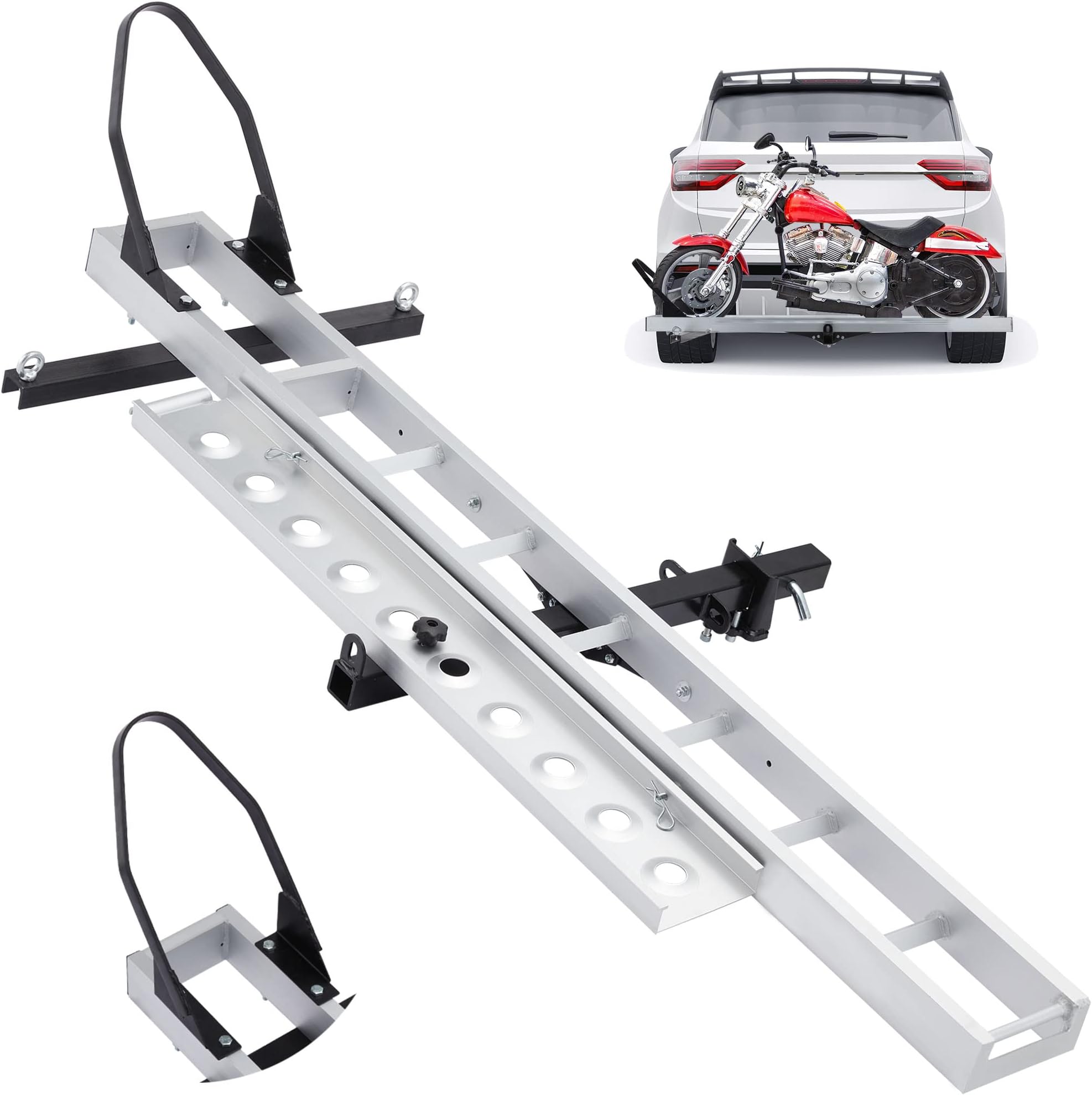 Goplus Motorcycle Hitch Carrier, 600LBS Motorcycle Carrier