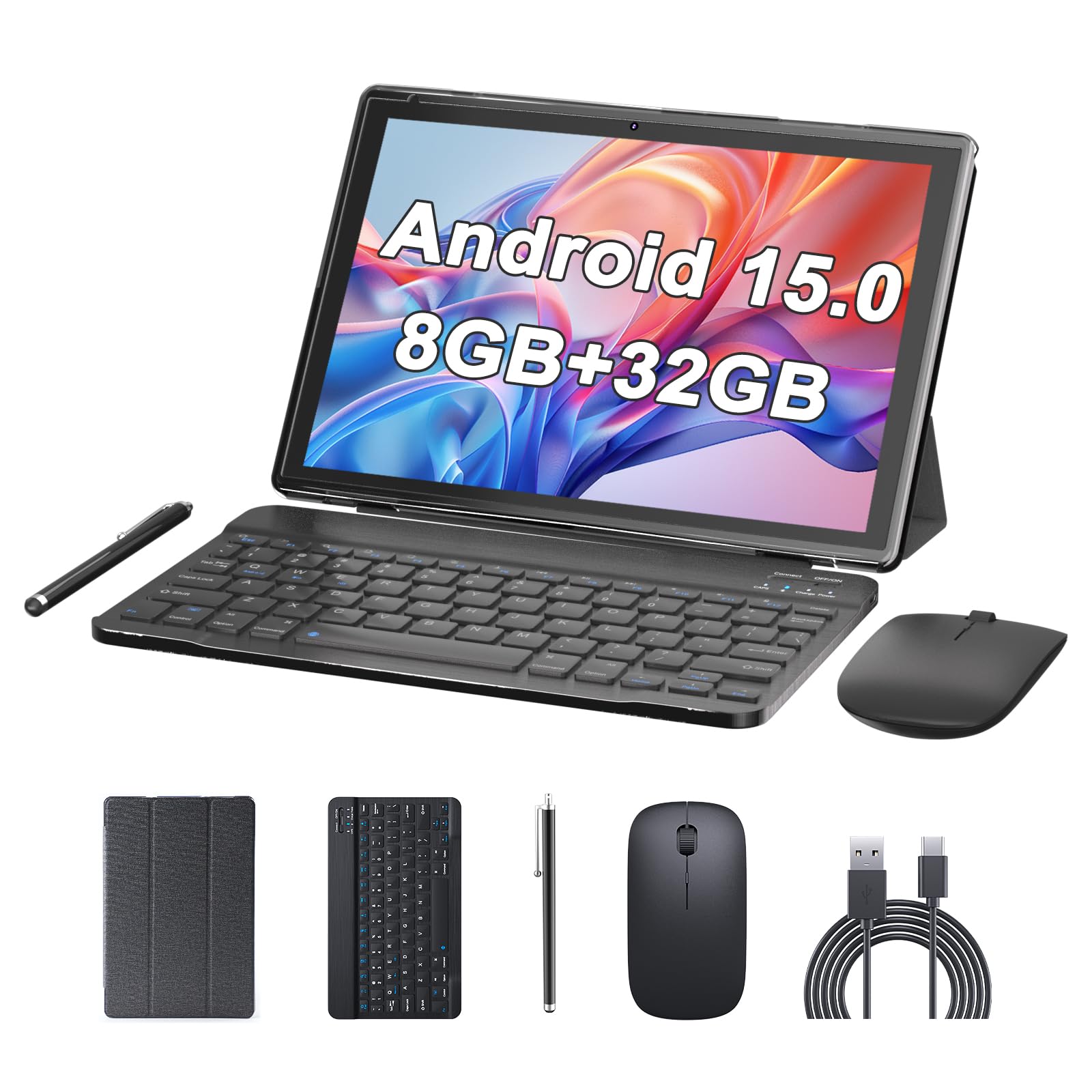 Amazon.co.jp: タブレット 10インチ Android 15 タブレット キーボード