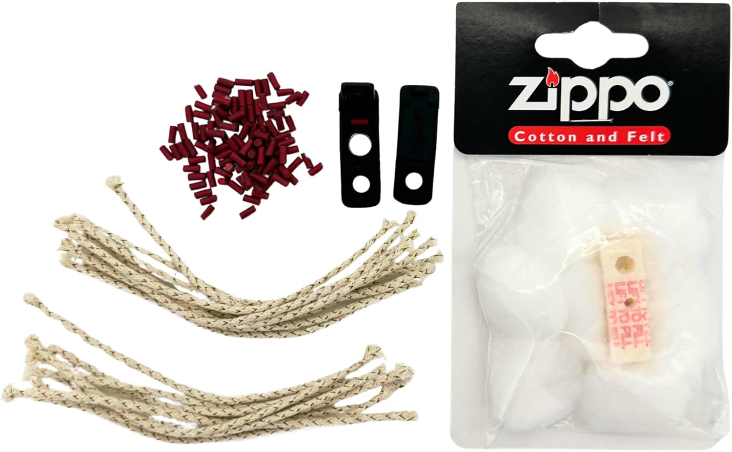 Lighter Repair Kit Comprehensive Bundle with 100 Flints, Zippo Cotton