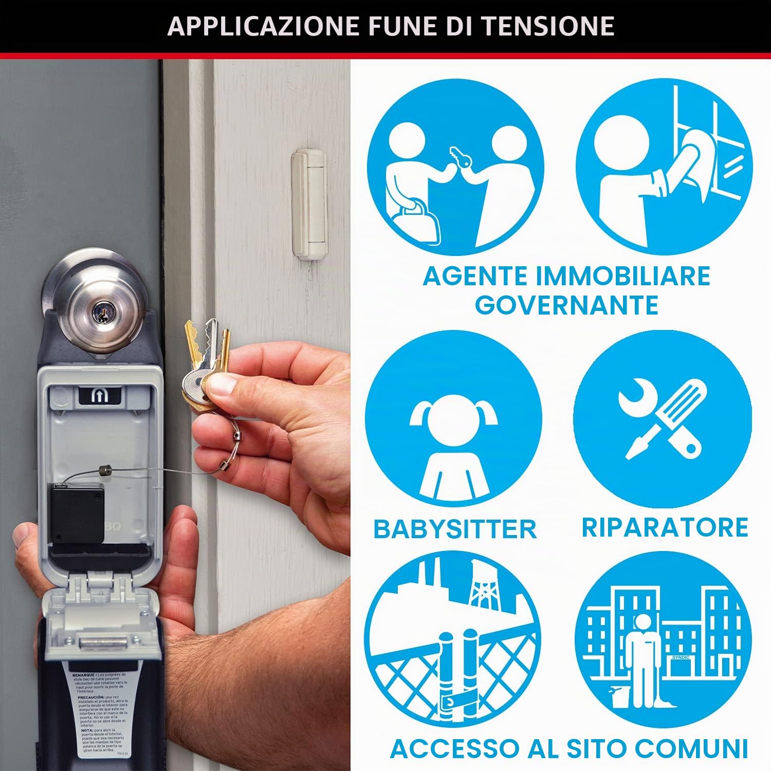Master Lock 5490EURD Cavo Retrattile per Mini casseforti per Chiavi, da 91 cm, Nero, 0 cm x 0 cm x 0 cm