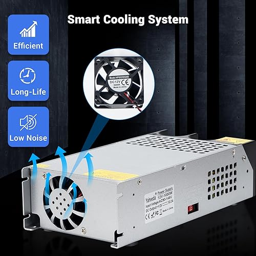 Miniatura 5 de Convertidor de 1000 W, convertidor de 110 V CA a 12 V CC, fuente de alimentación, transformador de interruptor de corriente máxima de 83 A CC para