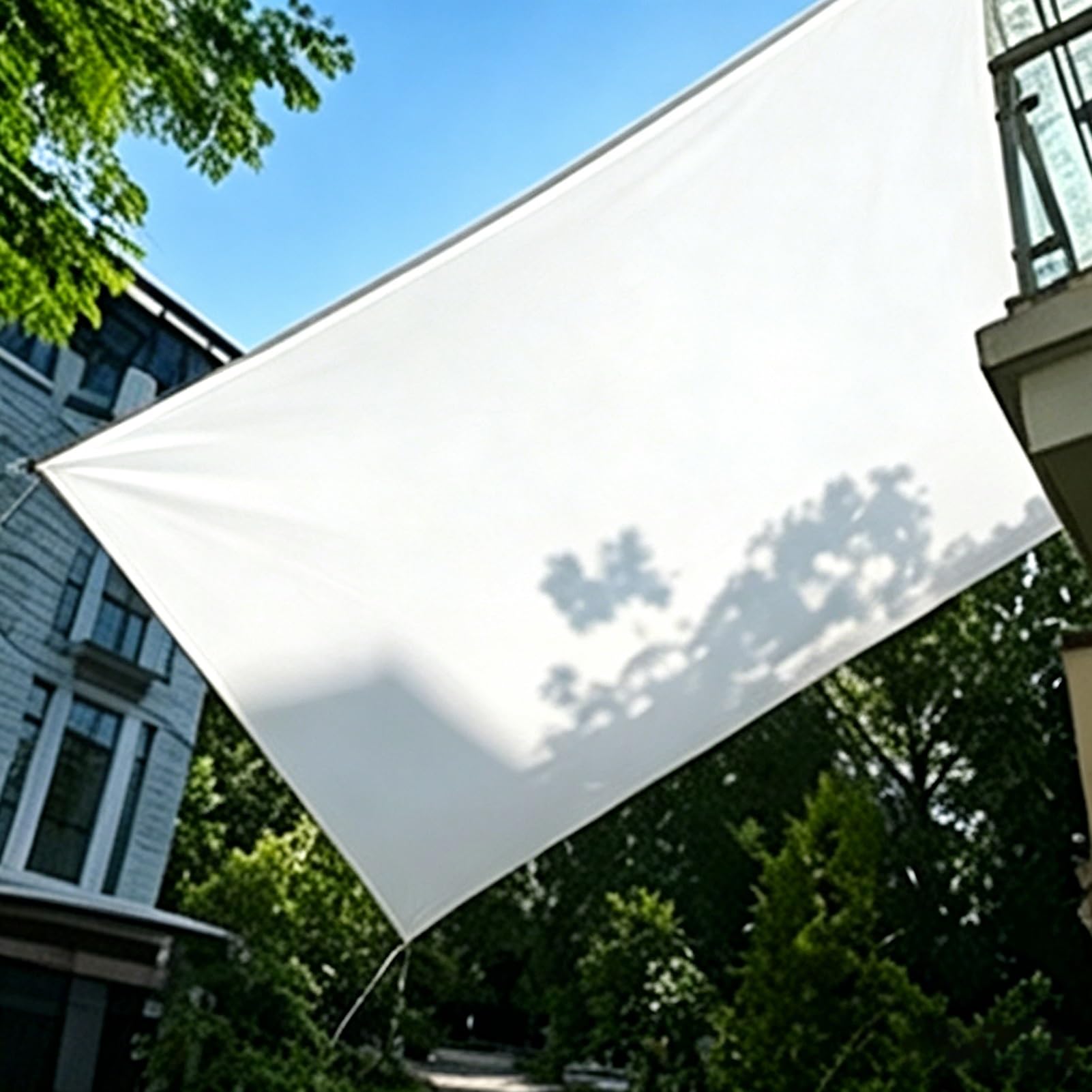 Waterproof Tarpaulin 1.5x3m 1.2x1.5m 1.2x1.8m 2x3m 3x4m 4x6m 6x8m White Canvas Tarp Sheet for Car Garden Roofs Furniture Caravan Camping Tent Cover(3x5m(9.8ftx16.4ft))