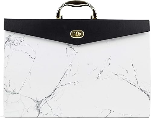 Miniatura 3 de U Brands Carpeta de archivos expandible de moda, tamaño legal, 19 bolsillos, estampado de mármol