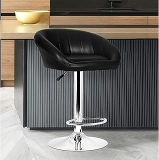 Da URBAN Mini Height Adjustable & Revolving Bar Stool/Kitchen Chair (Black) (1 Pc)