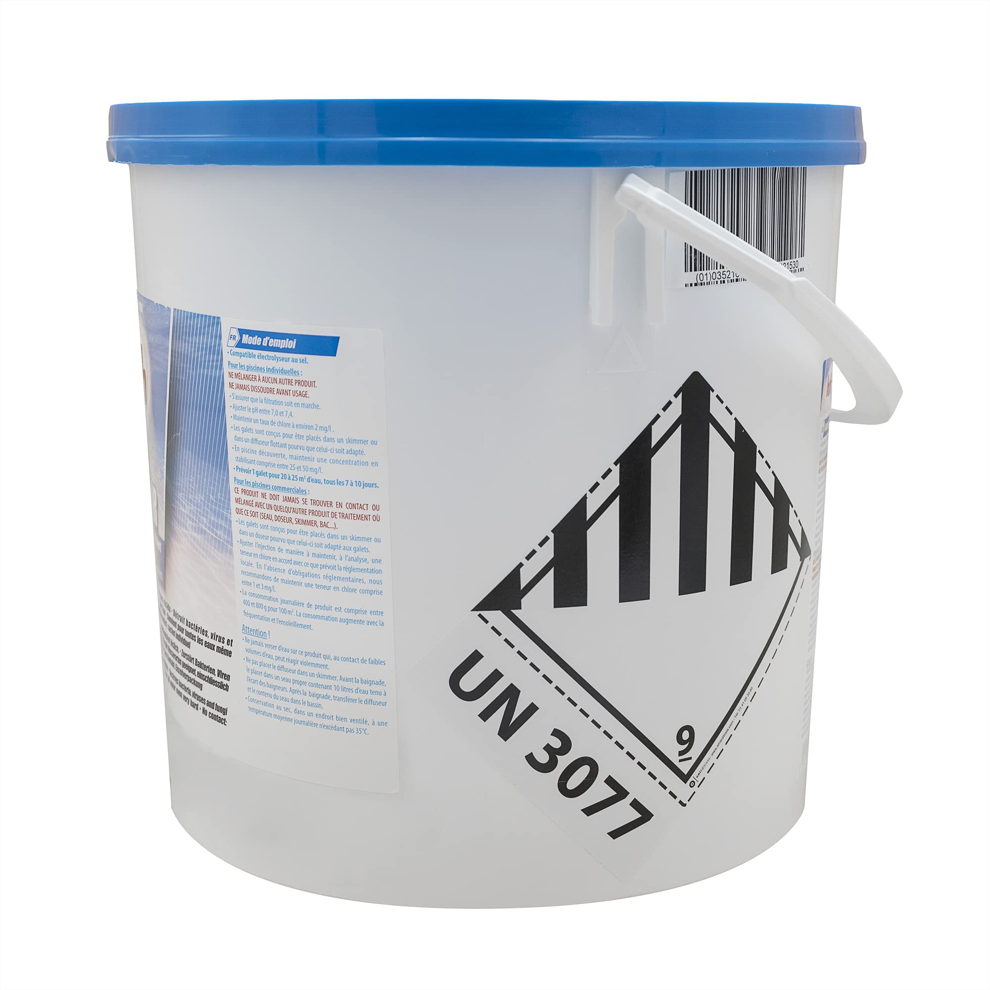 HTH MAXITAB Regular Galet 200g - 10kg | Chlore Lent Stabilisé - Désinfection Régulière - Dissolution Lente + 10 Tests HPS OFFERTS 6 en 1