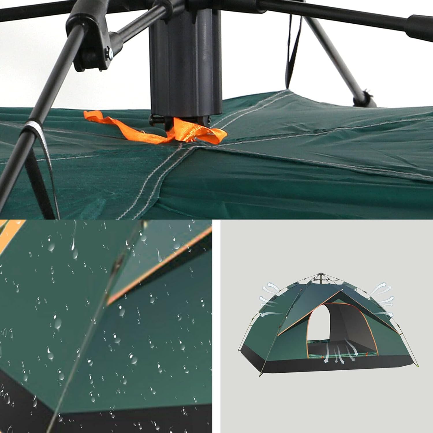 Wurfzelt 2–3 Personen | Automatisches Pop Up Camping Zelt wasserdicht & Winddicht | Schnellaufbau Zelt für Outdoor Camping | Leichtes Zelt für Zelte, Wetterschutz & Zubehör