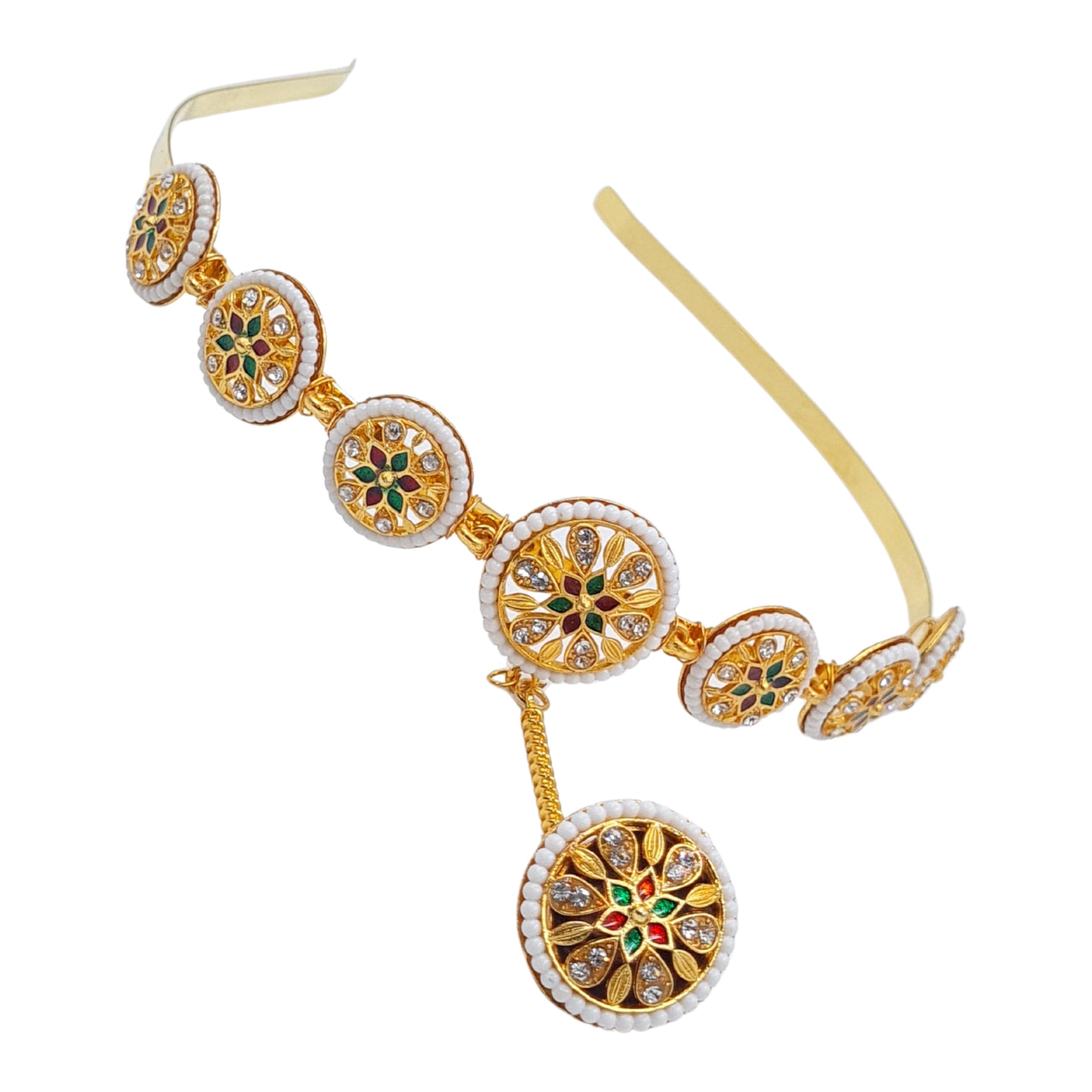 Rajasthani Matha Patti Head Jewelry for Weddings with Tikka
