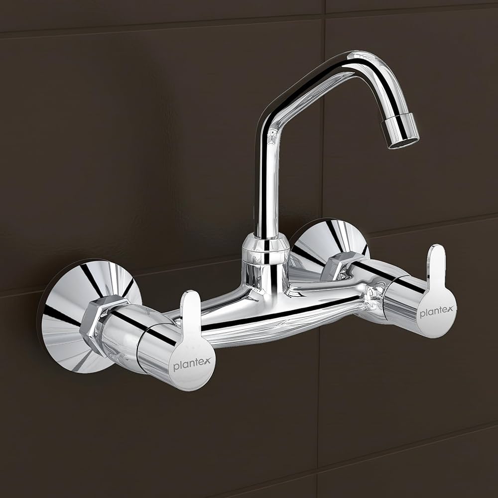 Plantex Pure Brass Kitchen Sink Tap with 360° Swivel Spout/Dual