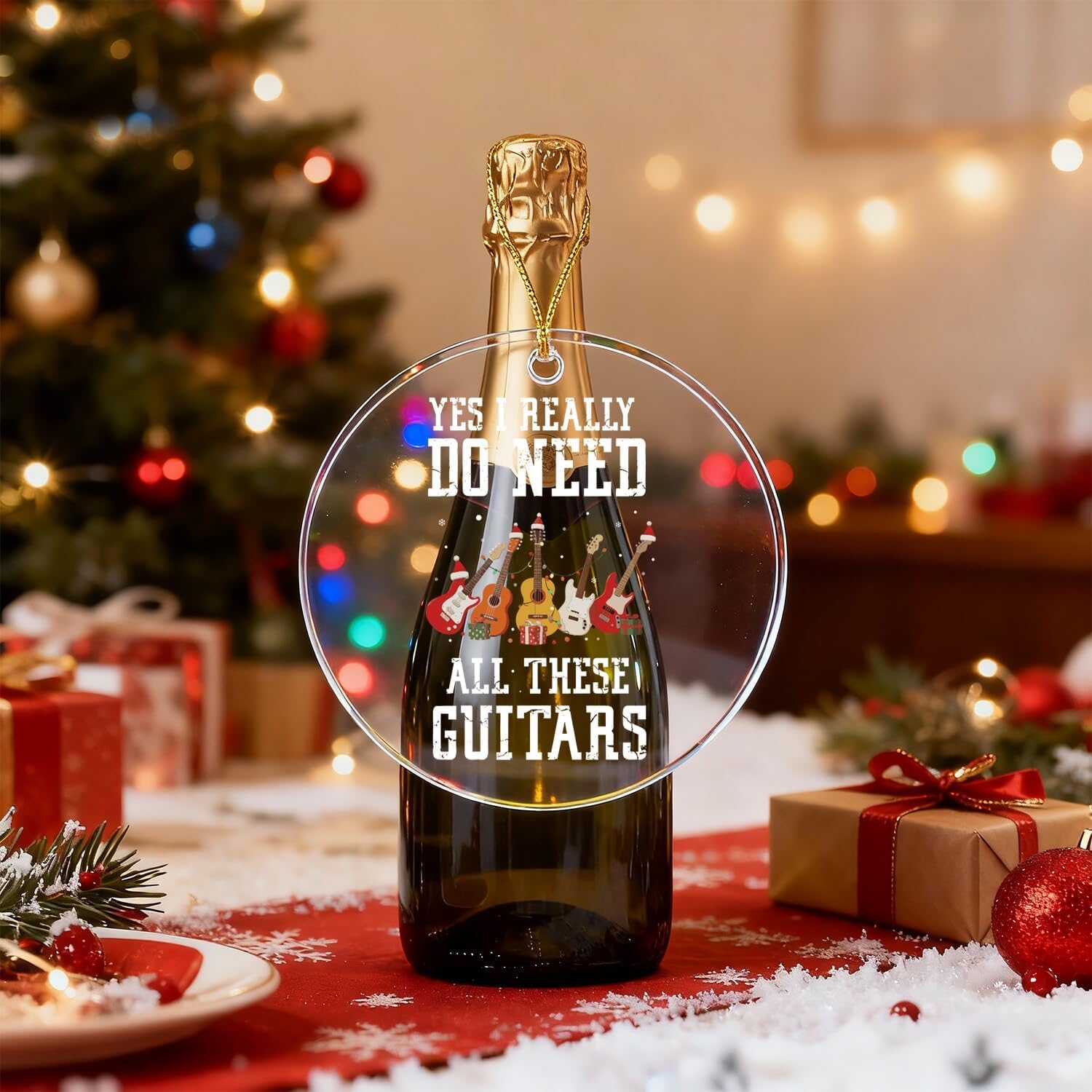 Guitar Ornament Gifts 2025 - Christmas Ornaments Gifts for Guitar Players, Music Lover, Men - Cool Unique Music Gift for Christmas Tree Ornaments - Guitars Decoration Gift image 3