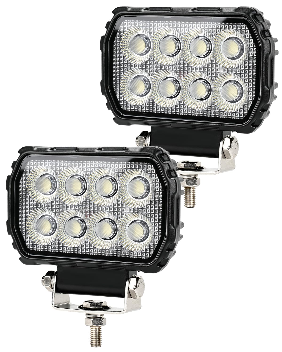 SUPAREE 4.5" Focos de Coche Faros Led Faro Trabajo 6000K IP68 Impermeable | 2PCS Faro de Trabajo Led 12V/24V Faros Led Tractor para Moto ATV SUV UTV Tractor Off-Road Tractor Camión Barco