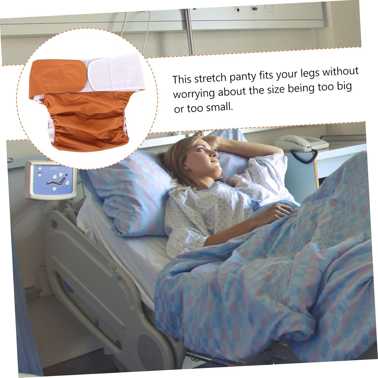 Healeved Adult Reusable Diapers Soft Leakproof Urinal Pant Washable Incontinence Pads for Hospital Use