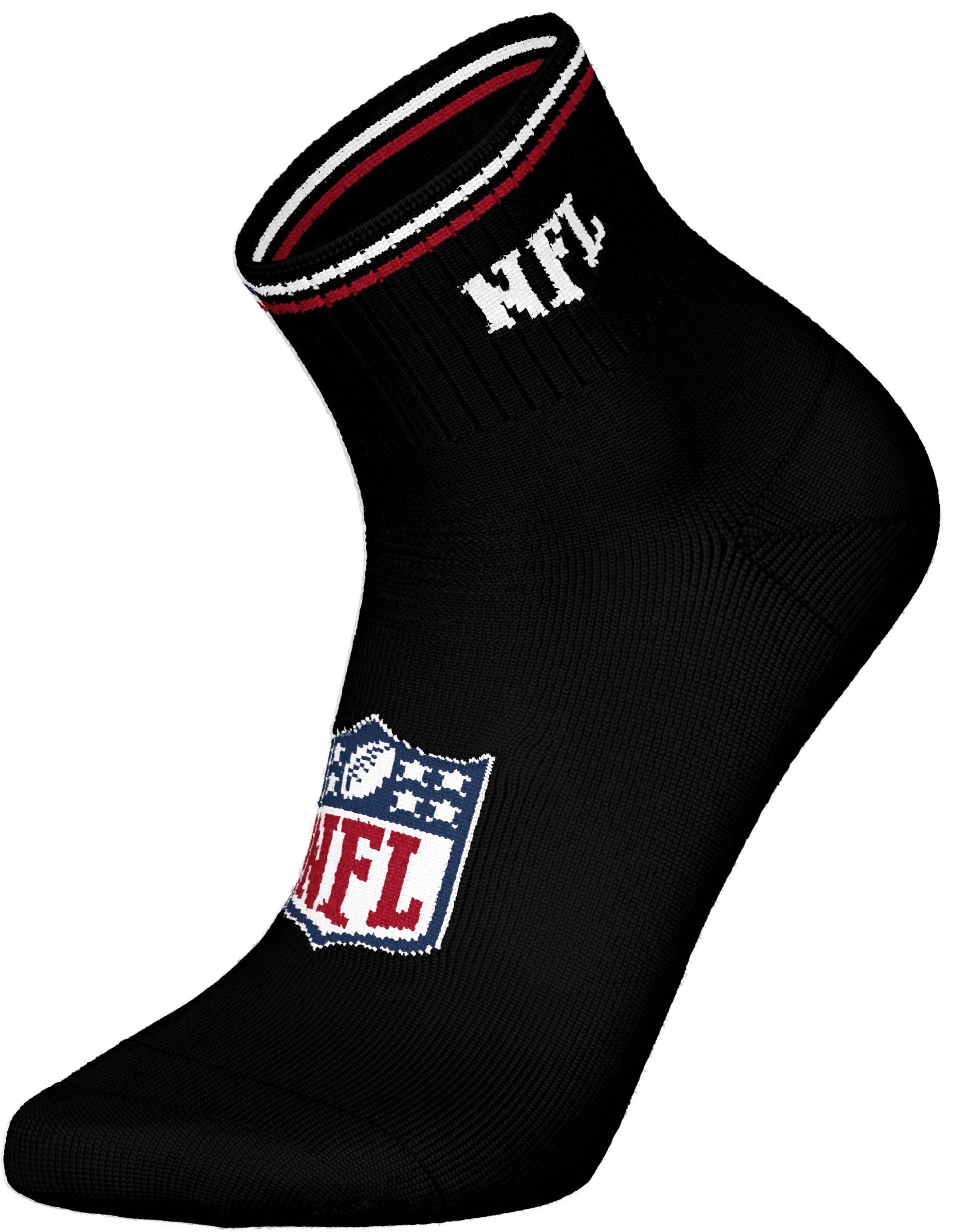 NFL SHIELD 6pk Quarter Socks - MGR/WHT/BLK - 43/46