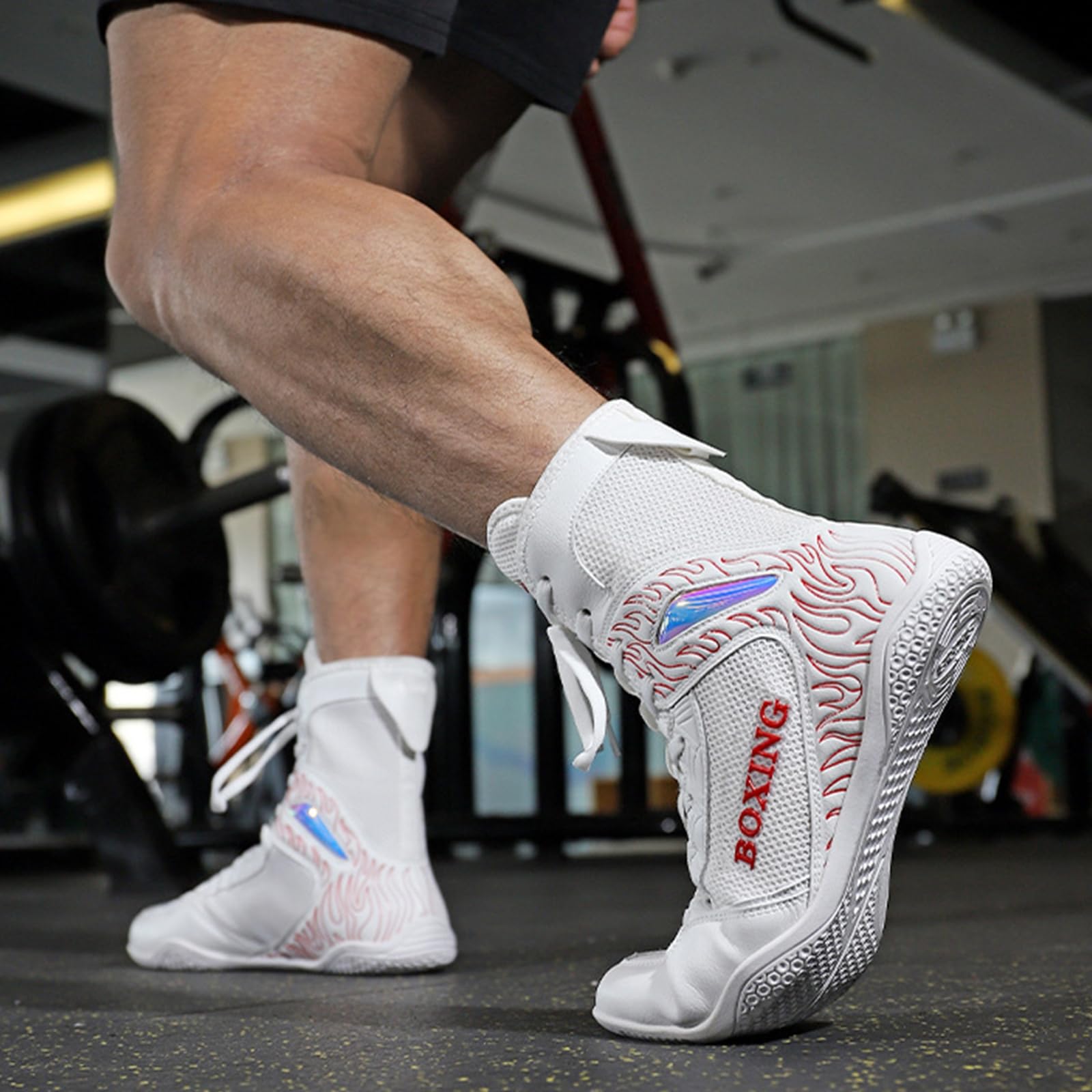 Zapatos de Boxeo para Hombre, Zapatos Lucha Libre Sparring Boxeadores Entrenadores Zapatillas Artes Marciales Transpirable Culturismo Botas de Boxeo