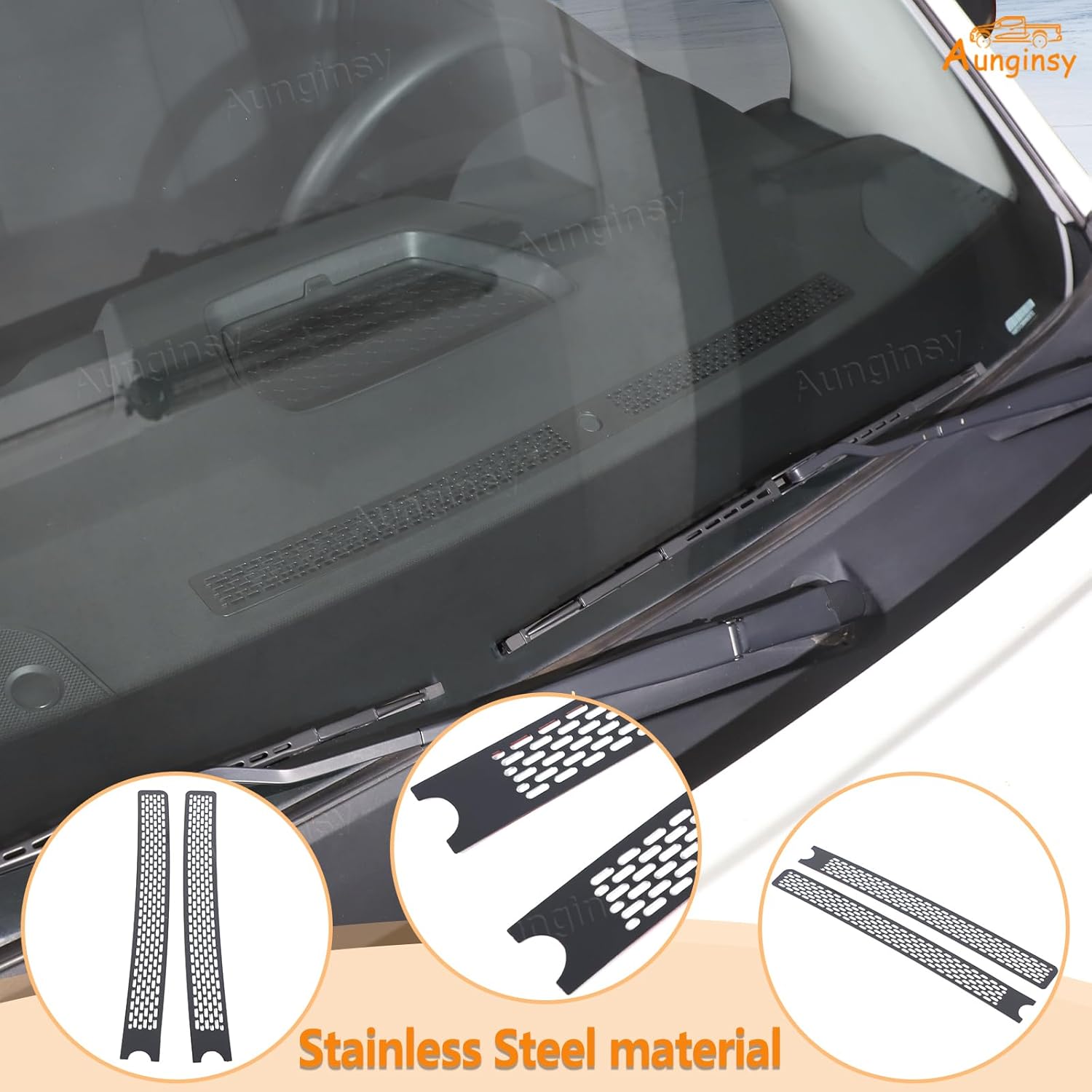 Aunginsy Dashboard Air Vent Grill Panel Cover Compatible with Nissan Frontier 2022-2025 Center Console Air Outlet Anti-Blocking Mesh Dash Air Vent Flow Grill Grille Panel Trim Protector Accessories