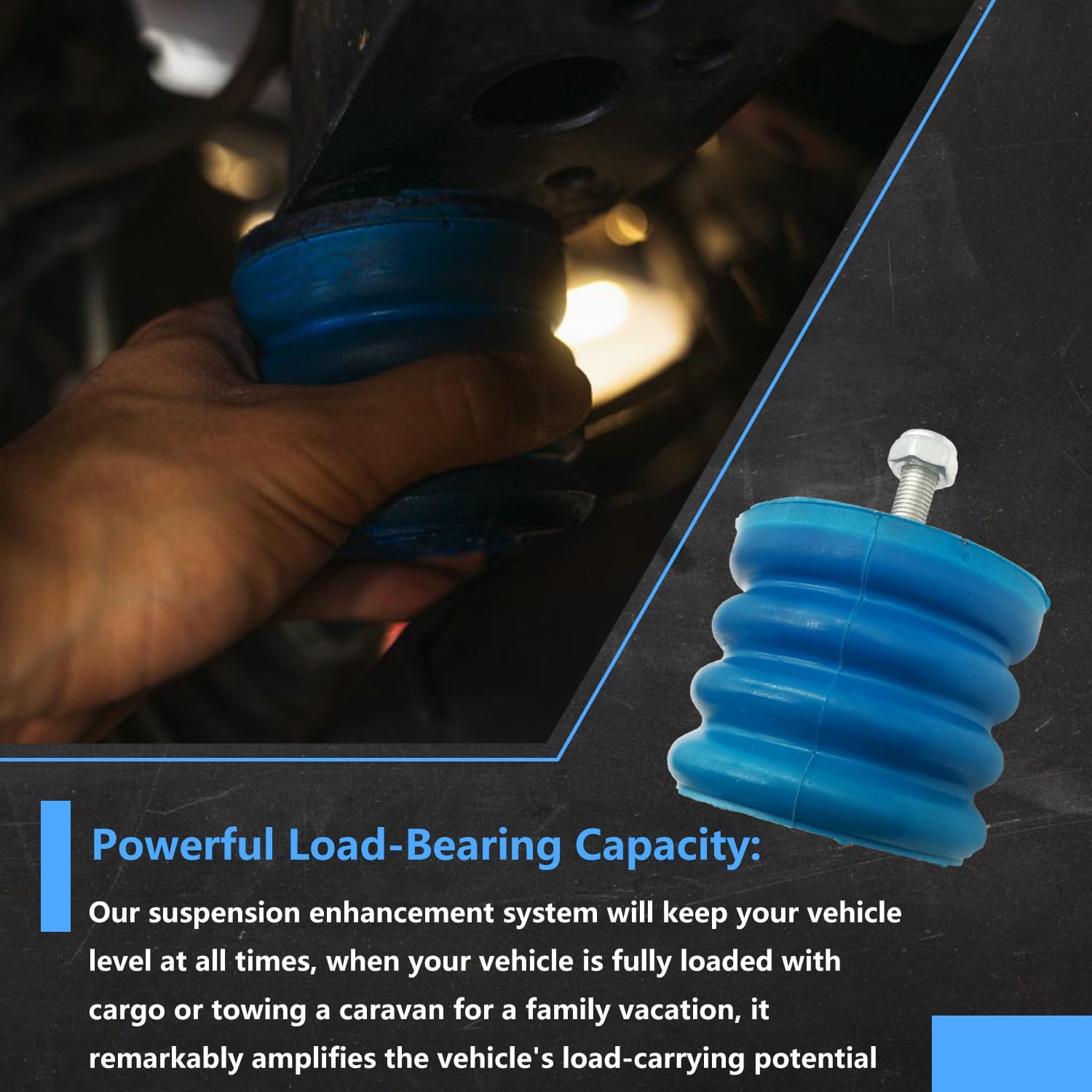 SSF-604-40 Front Air Helper Springs Kit(Left Right Front Rear),Fit for Toyota Tacoma Tundra T100 Pickup FJ Cruiser .Auxiliary Bump Stop Spring SSF60440 2PCS