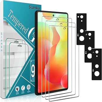 Slanku 3Pack Screen Protector for Google Pixel 6 Tempered Glass Camera Lens | Support Fingerprint Reader, No-Bubbles, Anti Scratches