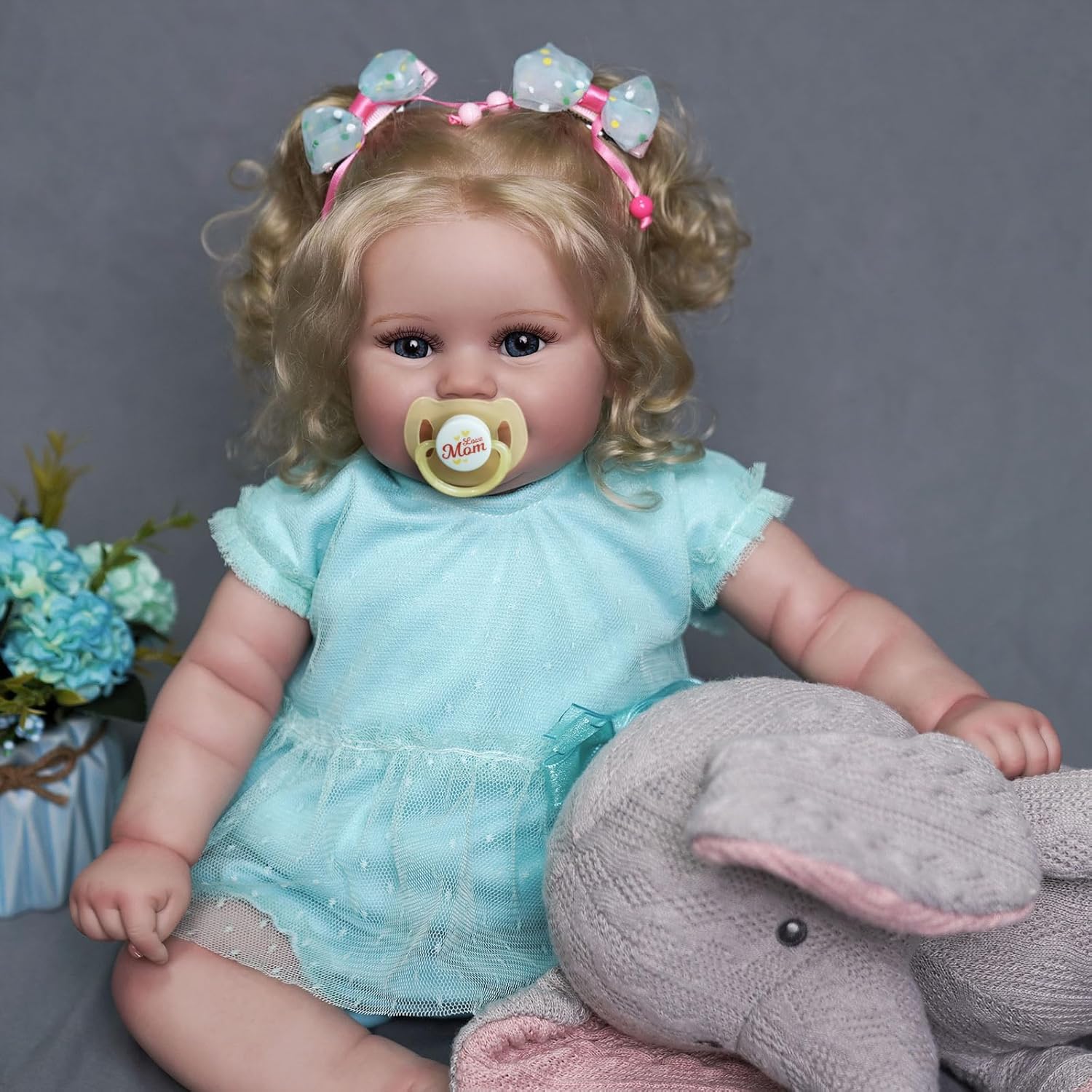 JIZHI Lifelike Reborn Baby Dolls - 20-Inch Feeling Realistic-Newborn Adorable Playful Real Life Baby Dolls with Feeding Kit & Gift Box for Kids Age 3 +