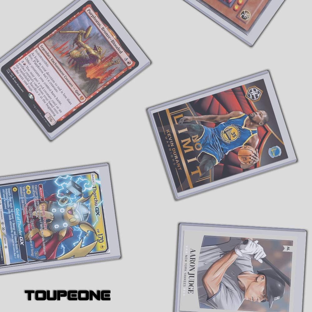 Toupeone 3" x 4" Top Loaders and Penny Sleeves Bundle, Including 100 35pt Toploader and 100 Clear Soft Card Sleeves Hard Plastic Card Protectors for Trading and Sports Cards : Toys & Games