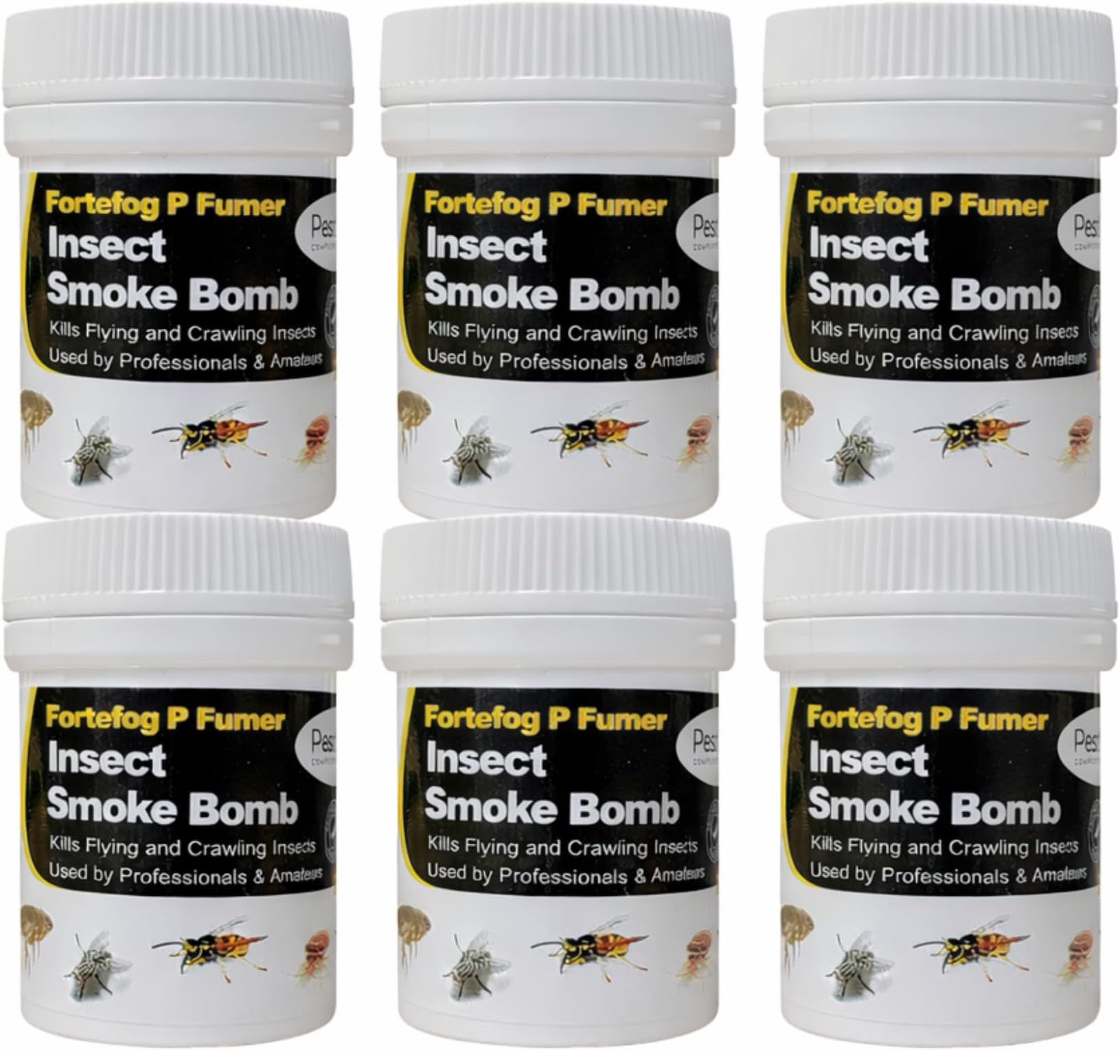 Smoke Bomb Professional Strength Fogger Fumigator for Fleas Bed bugs Moths Cluster fly Spider Poultry Red Mite and all insects Killer Midi Fumer 11g (Pack of 6)