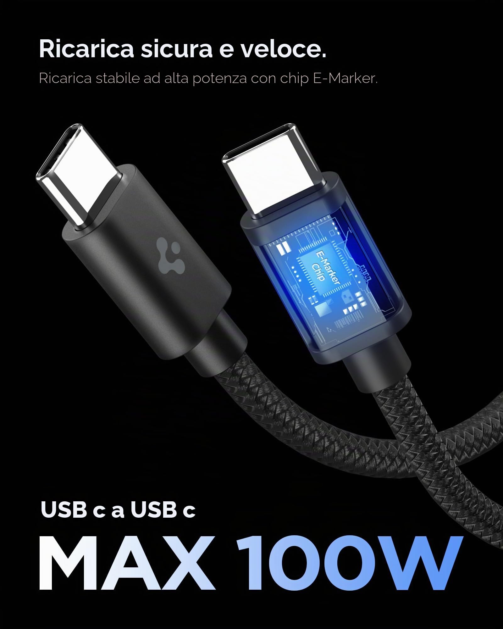 Caricabatterie USB-C GaN 1 porta 45W Spigen ArcStation Essential - Nero