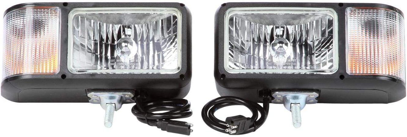 Front view of two Truck-Lite 80893 lights with wiring