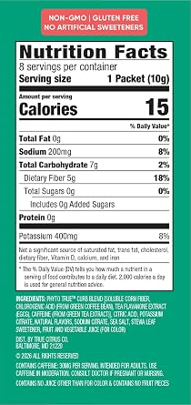 True Lemon Curb Strawberry Prebiotic Fiber Drink Mix Packets, 8 ct