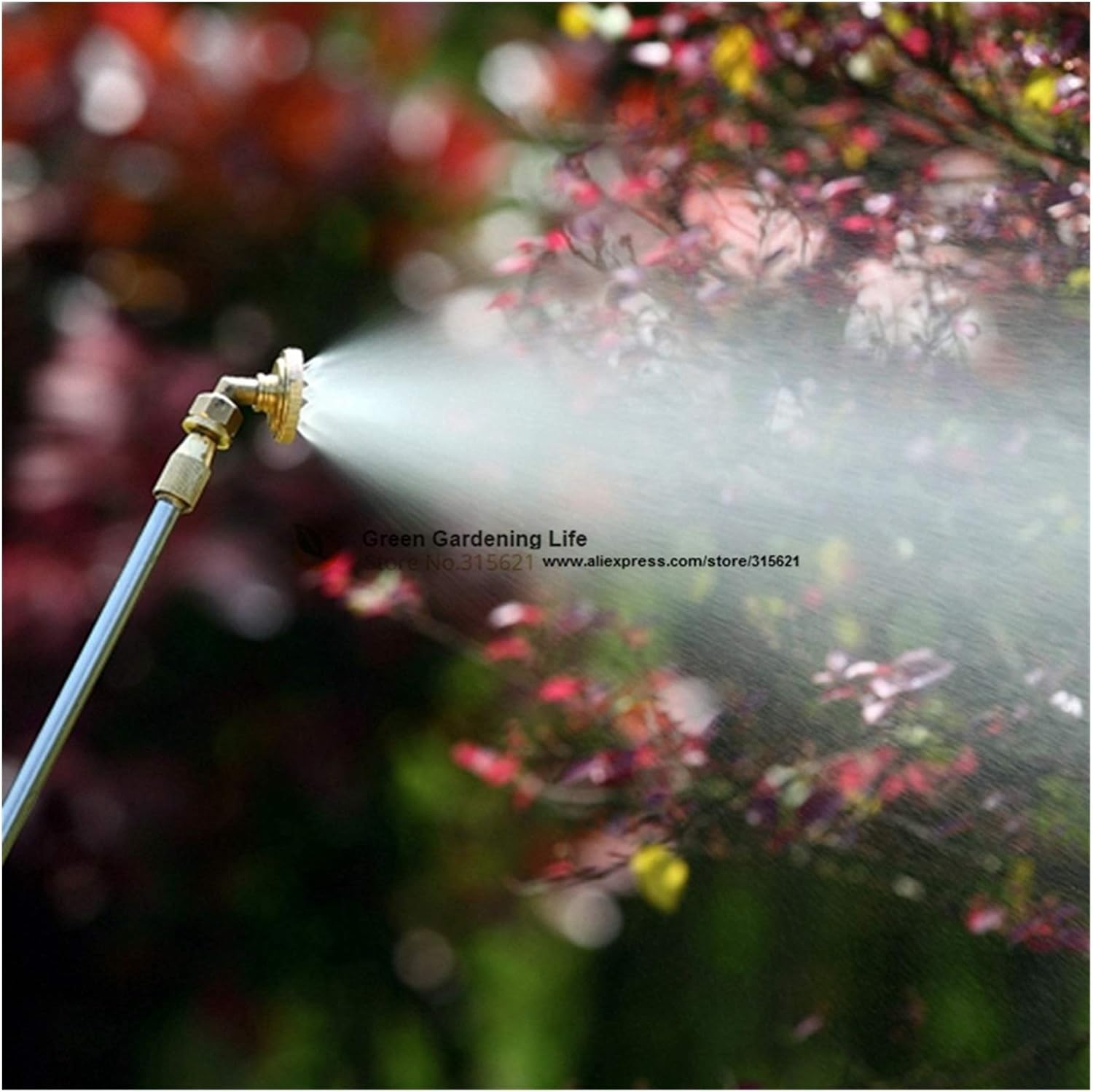 Gardening Watering System Tools M14*1.5 Internal Thread Copper Atomizing Nozzle High Pressure Cleaning Shower Head Garden Flower Irrigation Sprinkler