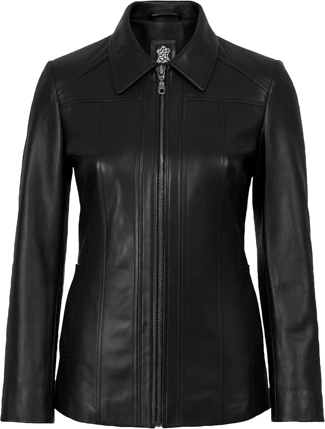 Women's Real Lambskin Leather Coats - Casual Style Long Genuine Leather Jackets for Women - Image 3