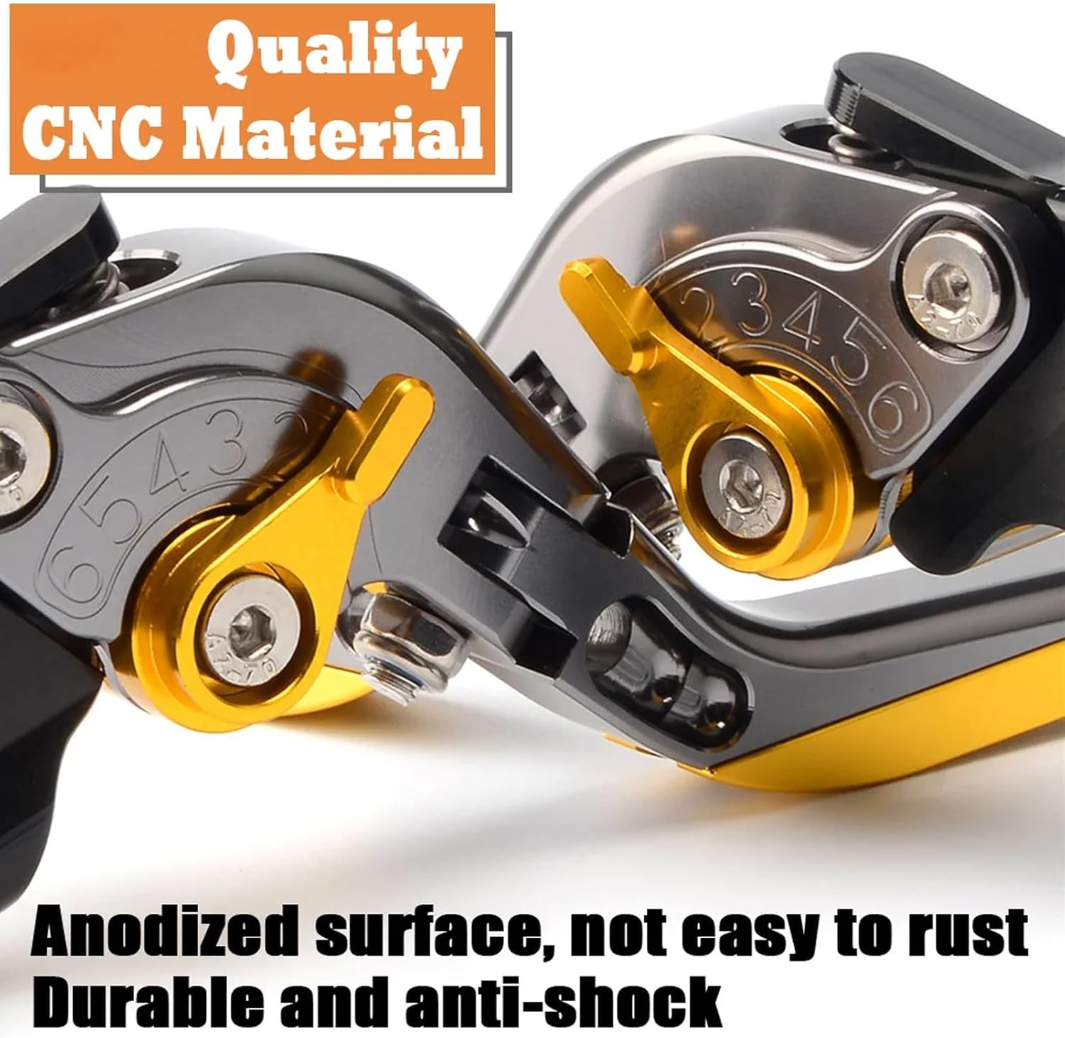 HUANGCJCJ for GSX-8R GSX8R GSX 8R 2024 New Motorcycle Parts CNC 6-Speed Adjustable Retractable Foldable Brake Clutch Lever gsx-8r 2023-2024 (Black Blue)