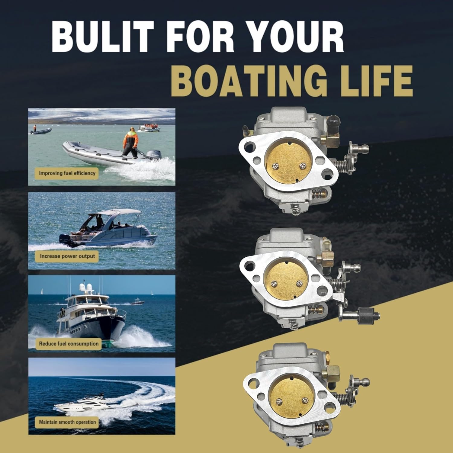 821854T4 TOP Center Bottom Carburetor for Mercury 40 55 60 HP Outboard Models Manual 8821854T5 821854T6