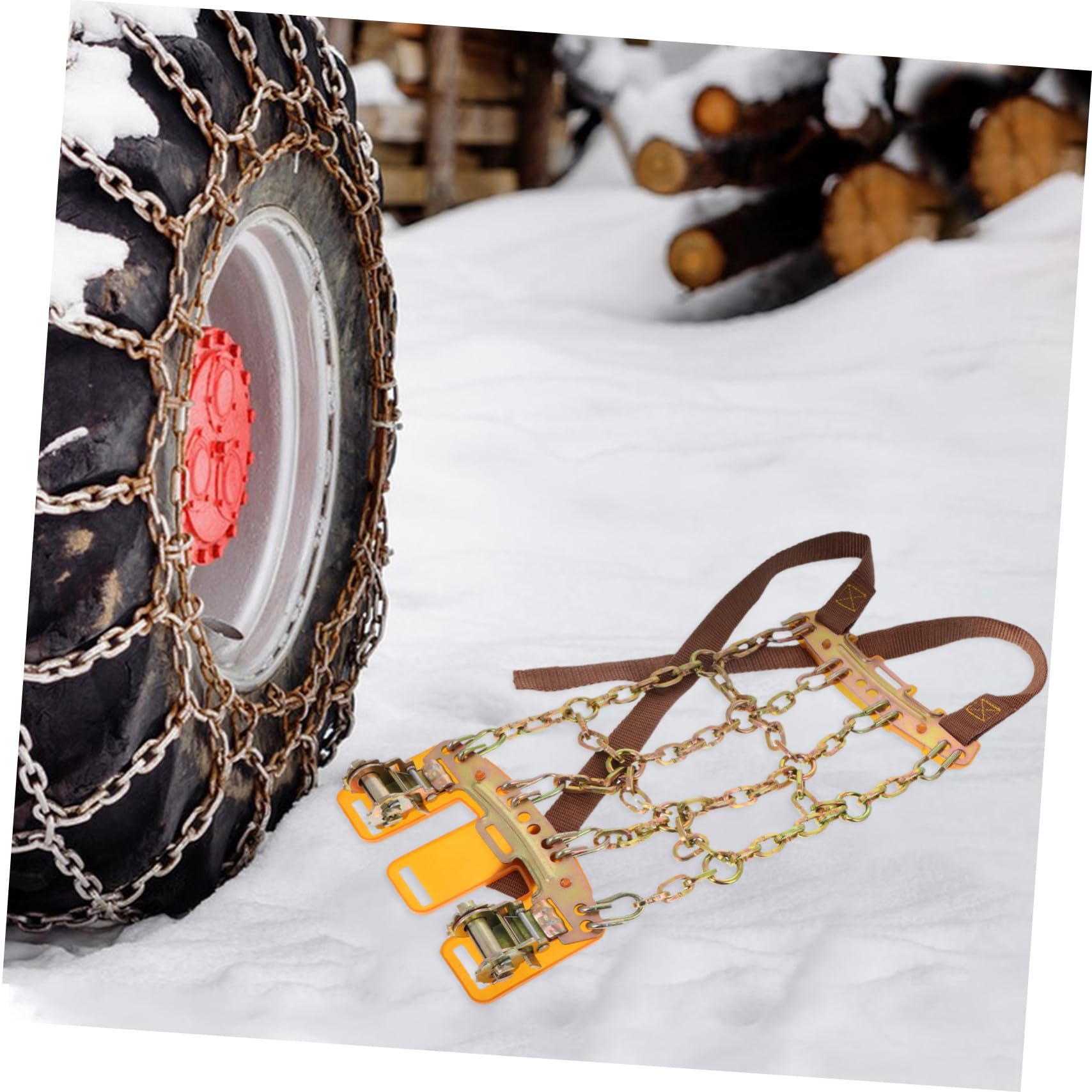 Cabilock Cadenas de Nieve Antideslizantes para Neumáticos Acero Manganeso Resistente Diseño Ninesquare para Coche Suv Protección Emergencia Nieve y Barro