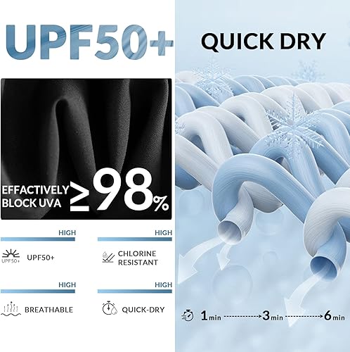 Miniatura 5 de baleaf Traje de baño de 9 pulgadas de cintura alta para mujer, de secado rápido, con cordón