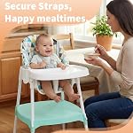 Straps de chaise haute compatible avec Evenflo 4 en 1 Chaise haute, Poignées de rechange pour Graco, Chicco, Chaise haute tendance et ingéniosité pour bébé, Ceinture de sécurité réglable universelle
