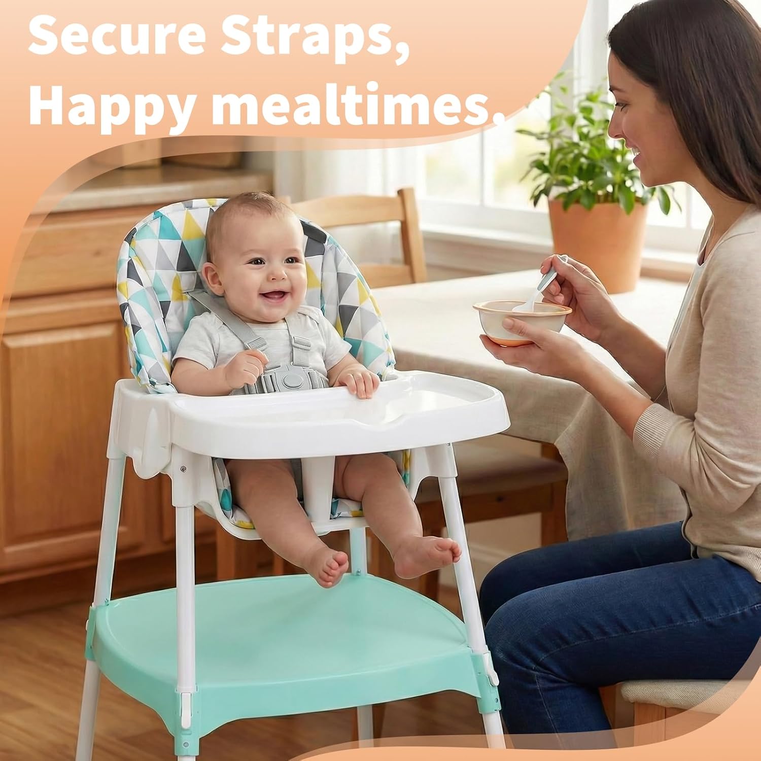 High Chair Straps Compatible with Evenflo 4 in 1 high Chair, Replacement Harness Straps Fit for Graco, Chicco, Baby Trend and Ingenuity high Chair, Universal Adjustable Safety Belt